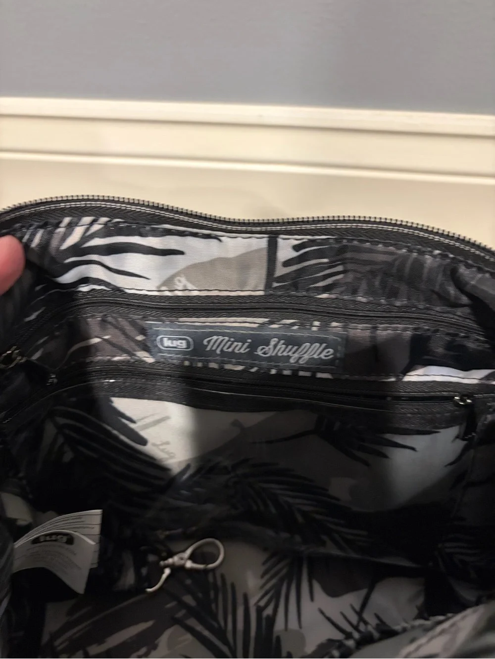 lug Mini Shuffle Black Quilted Crossbody Bag